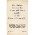 The Relations Between the White and Bantu Peoples in the Union of South Africa (Fact Paper 77) | ...