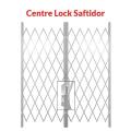 Centre Lock Saftidor - White - Bronze / 2200mm - 2600mm Width