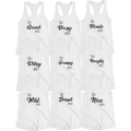 White Bachelorette Squad Racerback Vests - 3X-Large / White / the Smart one
