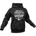 Born to play Created to Worship Hoodie - Large / White / Unisex Classic Hoodie