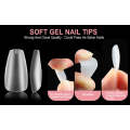 Coffin - Long - Full Cover - Soft Gel - Clear Matt - Nail Tips - 300pcs - M091