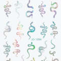 Nail Sticker - 1094 - Snakes