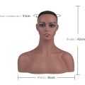 Mannequin Head with Shoulders - Female - Medium Dark Skin
