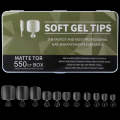 Toe - Full Cover Soft Gel Nail Tips - 550pcs - Matte Clear - Box