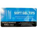 Squoval - French Bamboo Full Cover Soft Gel Nail Tips - 440pcs - Clear - Box