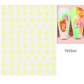 Nail Sticker - Alphabet - Neon Yellow