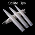 Stiletto - XXL Half Cover Nail Tips - 10pcs - Natural