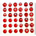 Nail Sticker - Red Ball