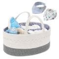 Luxury Baby Portable Large Diaper Caddy Organizer Nursery Storage Bin - Plain White