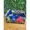 PJ MASKS PARTY PACK 5 BOXES only, personalized kiddies birthday party themed decor party boxes cu...