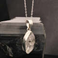 Herkimer Sparkle: Rough Sterling Silver Necklace