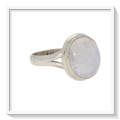Radiant Rainbow Moonstone Sterling Silver Ring - Magical Color-Shift Gem