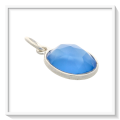 Radiant Reversible Blue Chalcedony Sterling Silver Necklace