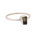Moldavite Sterling Silver Ring - Size N
