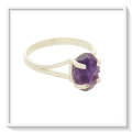 Rough Amethyst Sterling Silver Ring