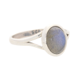 Serene Radiance: Sterling Silver Labradorite Ring