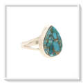 Bohemian Rhapsody: Copper Turquoise Sterling Silver Ring