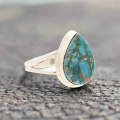 Bohemian Rhapsody: Copper Turquoise Sterling Silver Ring