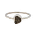 Moldavite Sterling Silver Ring - Size Q