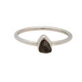 Moldavite Sterling Silver Ring - Size O