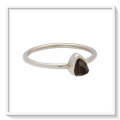 Moldavite Sterling Silver Ring - Size O