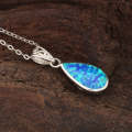 Secret Garden: Teardrop Synthetic Opal Necklace