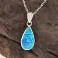 Secret Garden: Teardrop Synthetic Opal Necklace