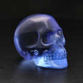 Cool Blue Glass Crystal Skull