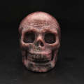 Pink Guardian Rhodonite Crystal Skull