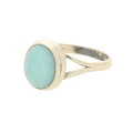 Small Oval Larimar Sterling Silver Ring