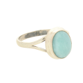 Small Oval Larimar Sterling Silver Ring