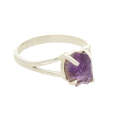 Rough Amethyst Sterling Silver Ring