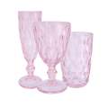 Blushing Pink Patterned Wine Glass