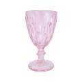 Blushing Pink Patterned Wine Glass