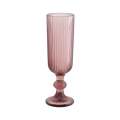 Ribbed Plum Champagne Glass