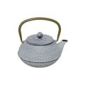 White Cast Iron Teapot with Infuser