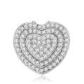 Sterling Silver Micro Set Heart Pendant SP00012