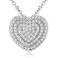 Sterling Silver Micro Set Heart Pendant SP00012