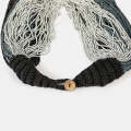 Beaded Layer Necklace - BLACK
