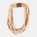 Wood String Necklace - BROWN