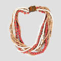 Women's Chunky Nacklace with Wooden Beads - RUBY