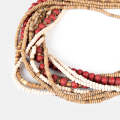 Women's Chunky Nacklace with Wooden Beads - RUBY