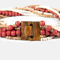 Women's Chunky Nacklace with Wooden Beads - RUBY