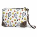 Tennis And Strawberries Soft Leather Clutch Crossbody Purses Clutch Phone Wallets With Card Slots...