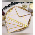 Pearl Envelopes With Gold Foil Edging (10)