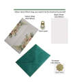 Emerald Green Floral Vellum invitation Envelope Set