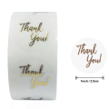 Gold Thank you Transparent (500) stickers