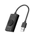 Orico USB External Sound Card with 2 x Headset and 1 x Microphone port and Volume Control - Black -