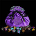 Flannel Drawstring Dice Bag | Purple