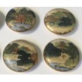 Wonderful Satsuma hand painted buttons x 6 great quality c.1880s